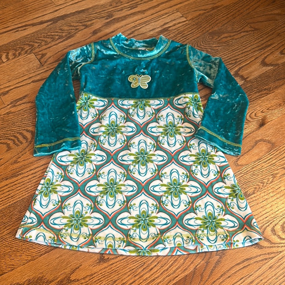 MIS TEE V-US  velour Long Sleeve Dress size 3T